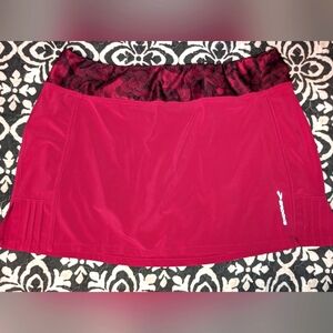 Large Brooks Fushia Skirt with Shorts Under
